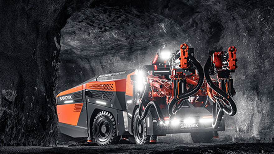 AutoMine® concept underground drill in an underground mine